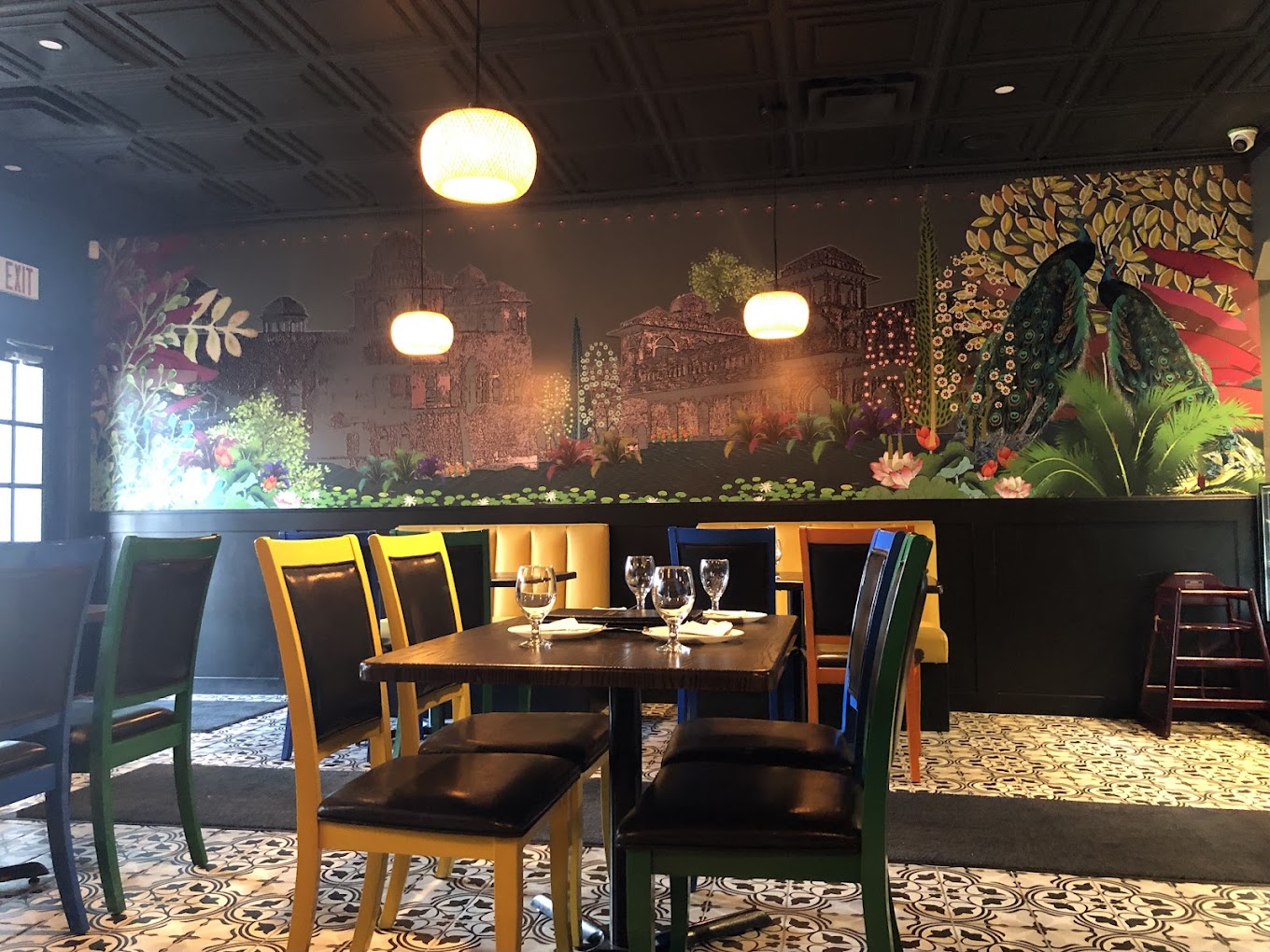 Freshly baked pizza served on a wooden board